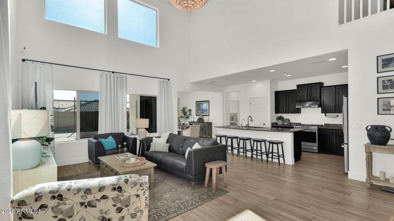 Open Concept Living & Kitchen