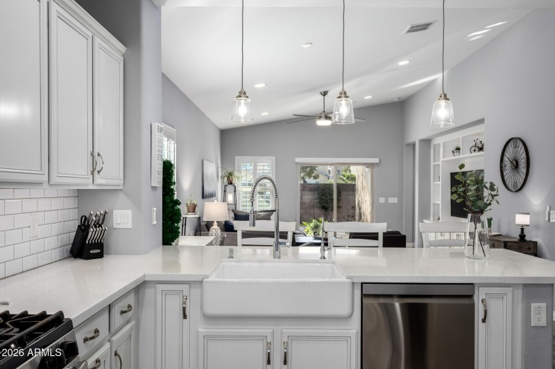 Farmhouse sink, new dishwasher