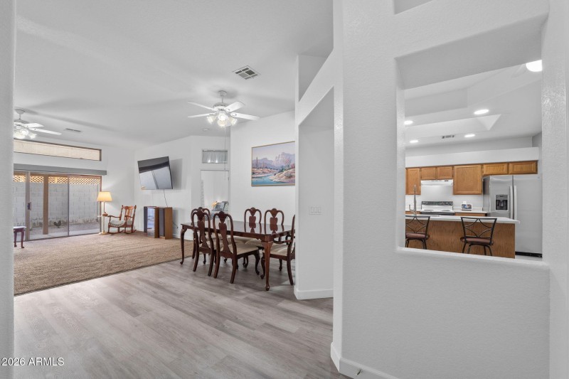 Entry way with new paint and flooring