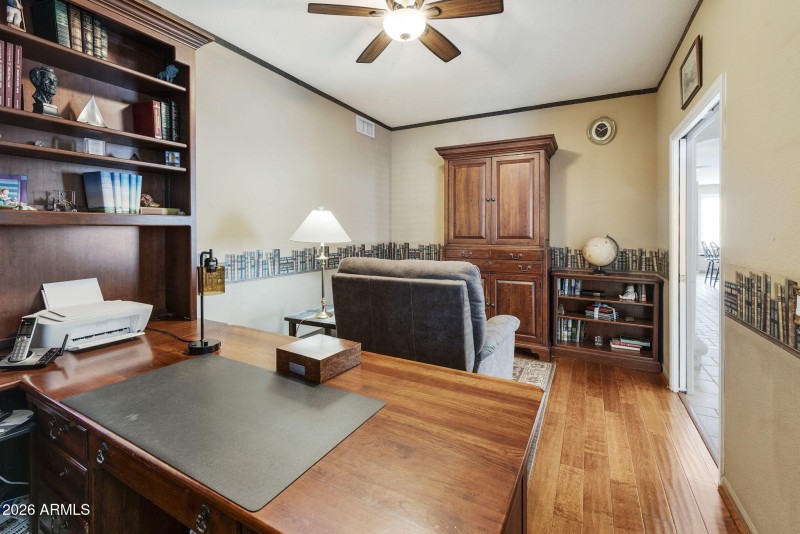 Office off entry and Great room'