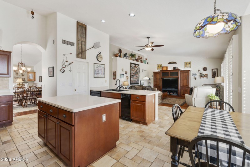 Kitchen off family room