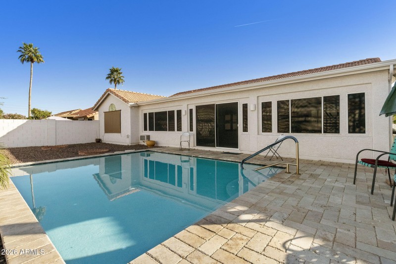 Backyard pool and Arizona room