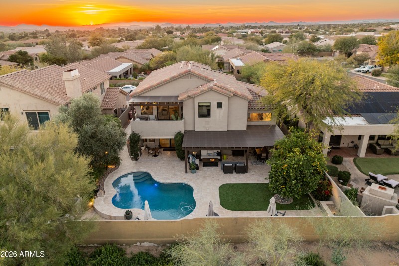 Aerial View at Sunset