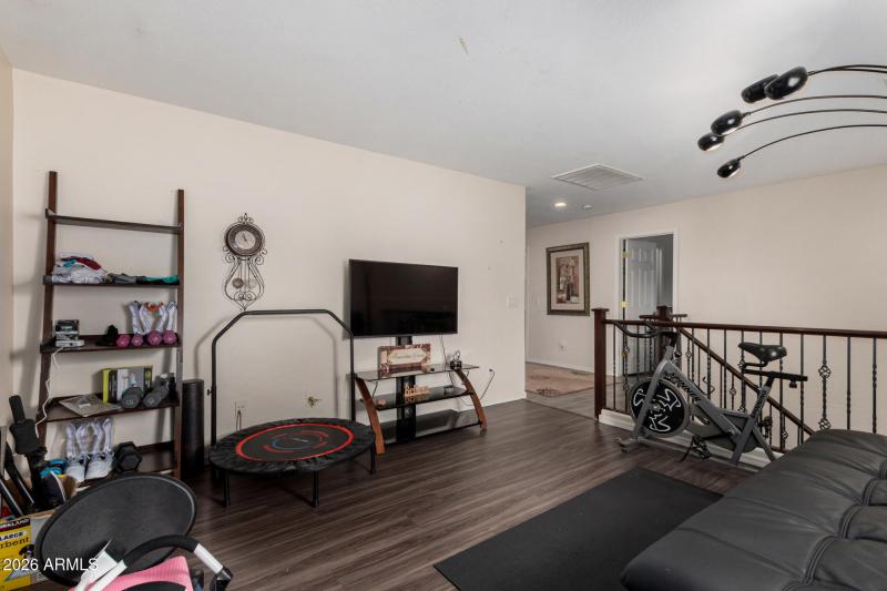 Upstairs living area