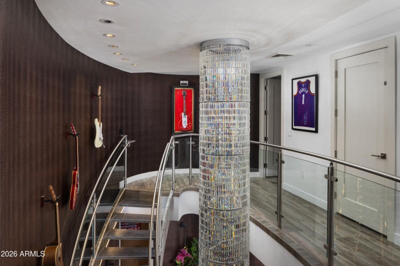 Floor-to-Ceiling Crystal Chandelier