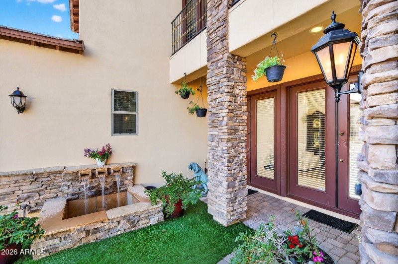Stone Columns & Balcony Detail