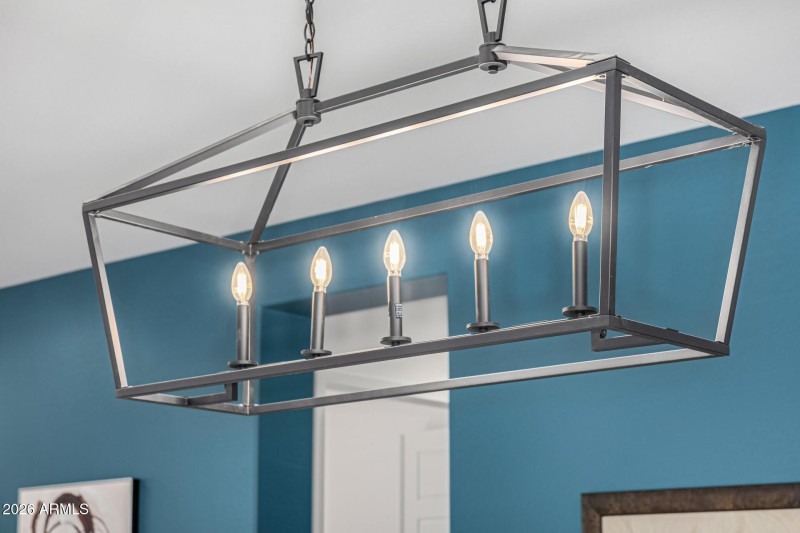 Light fixture above island