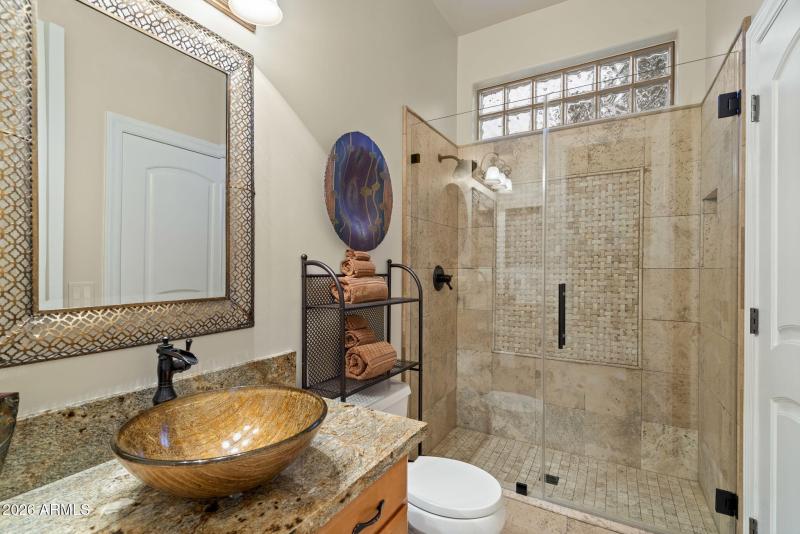 Glass Enclosed Tiled Shower