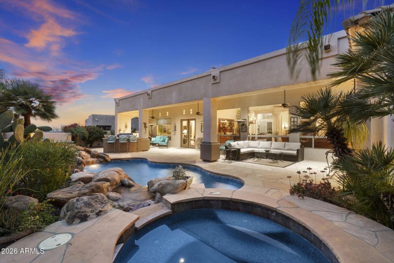 Resort Style Pool & Rock Waterfall