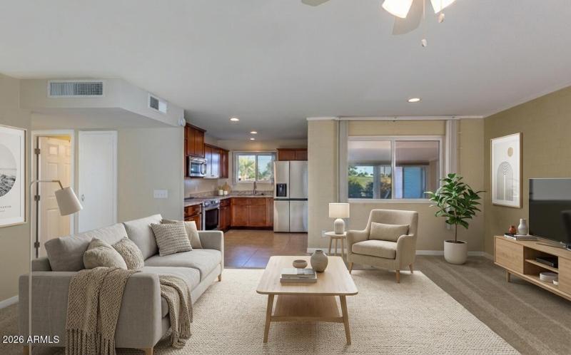 Living Room- VIRTUALLY STAGED