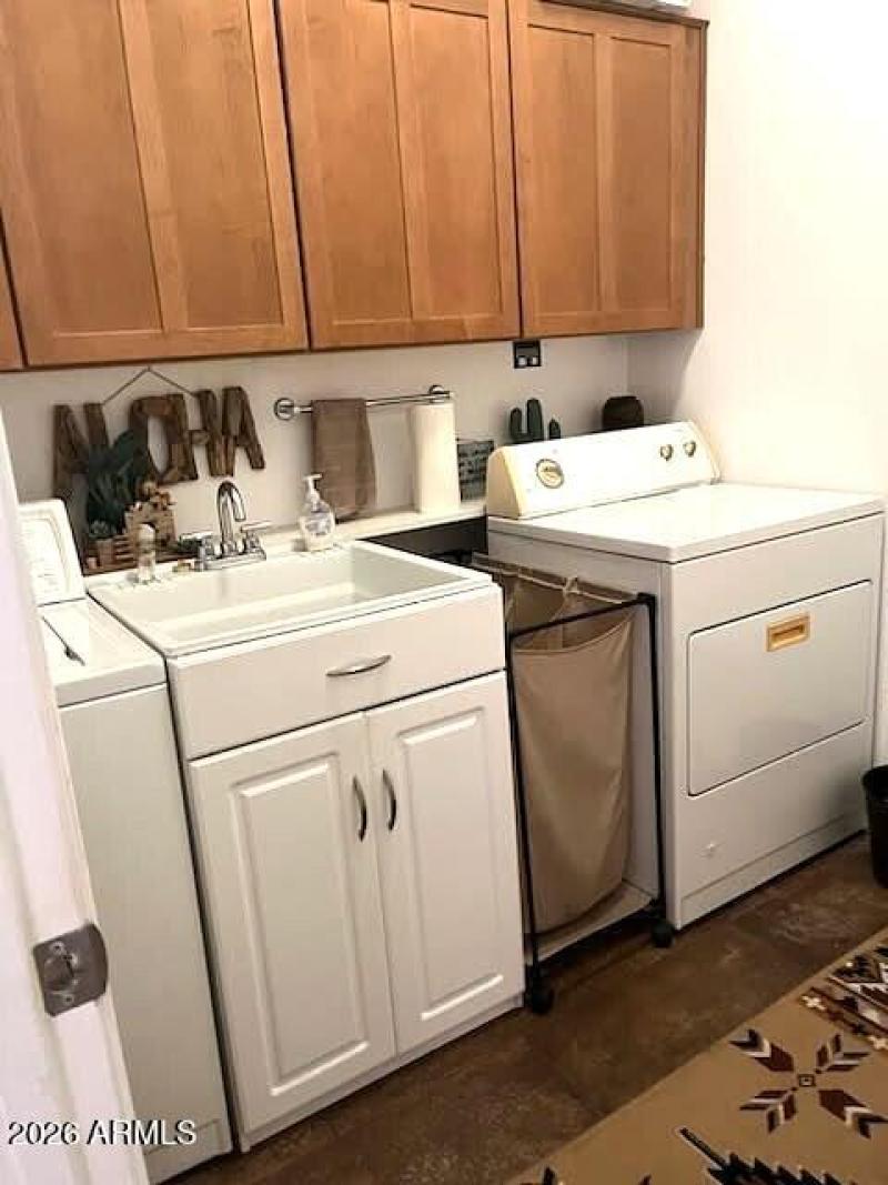Extra cabinets in the laundry room.