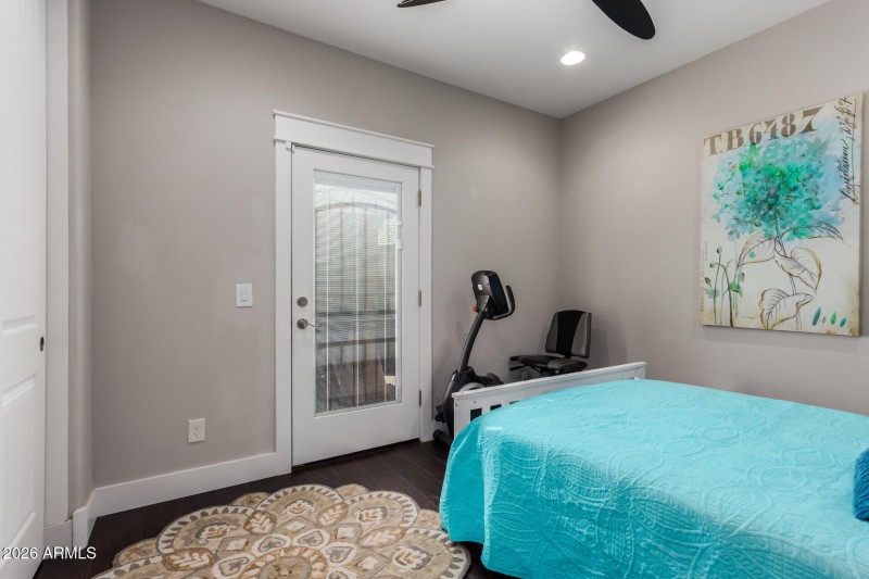 Bedroom2 with door to gazebo and pool