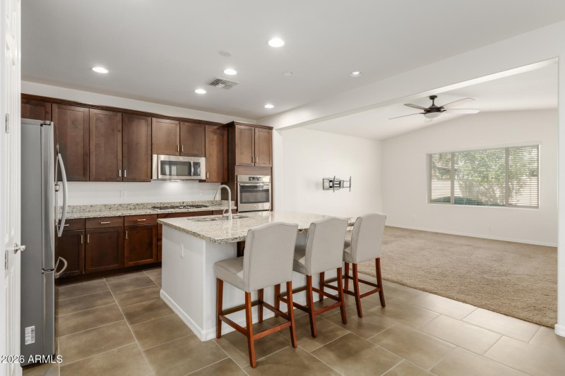 Open Kitchen overlooking the family room