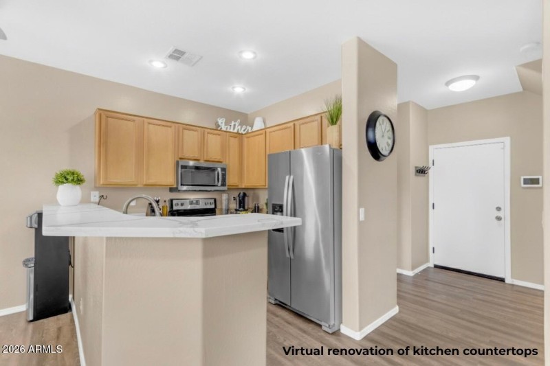 Virtual renovation of kitchen countertop