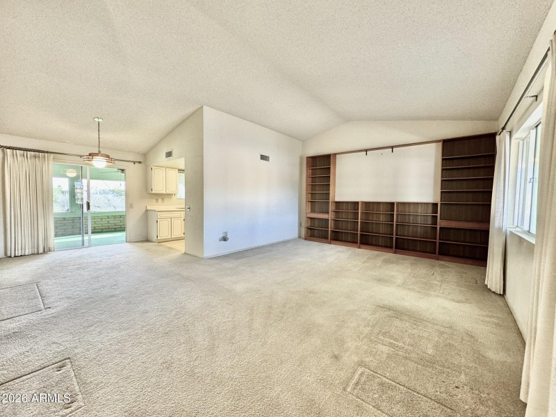 great room and dining area