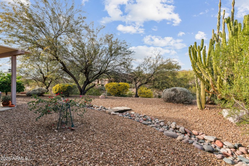 PRIVATE BACKYARD BACKS TO DESERT WASH