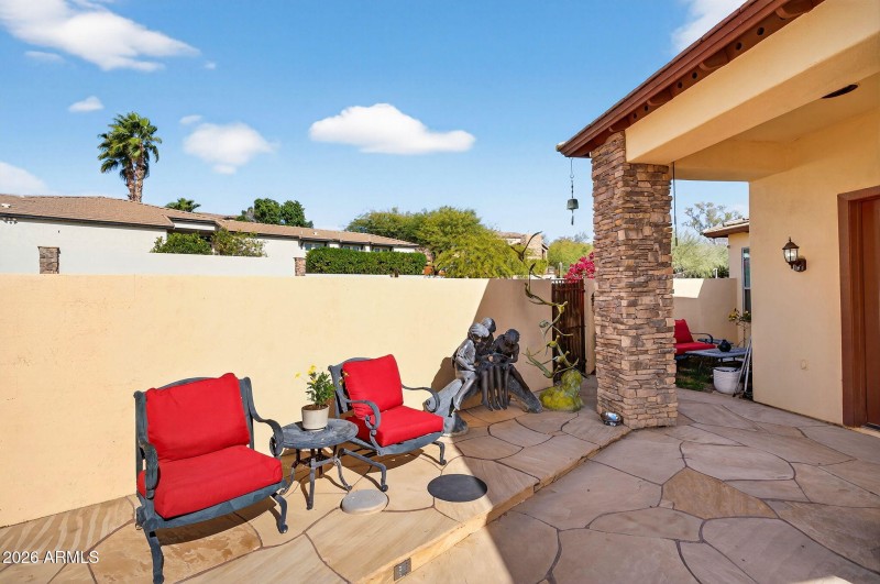 Private Patio Lounge Area