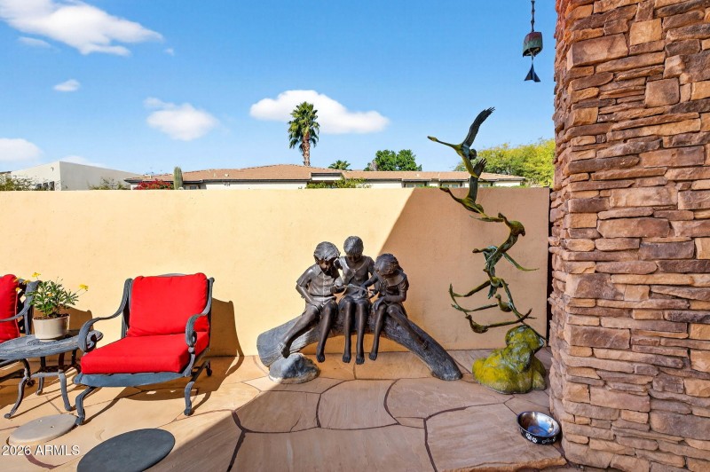 Custom Patio Stonework Detail