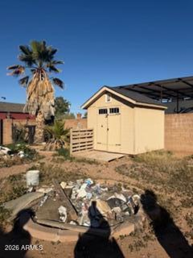 Shed in Backyard