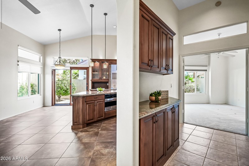 Hallway coffee bar/storage
