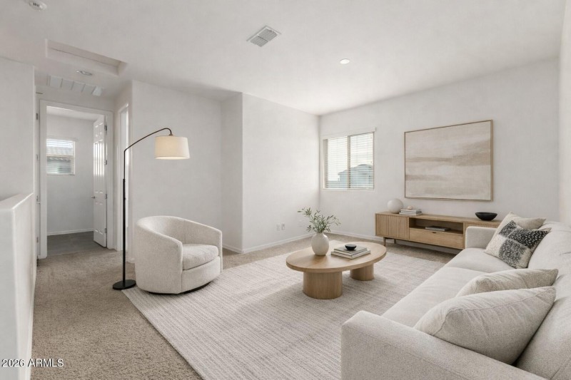 Loft area virtually staged