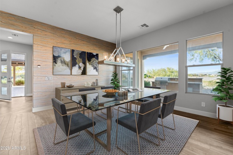 Virtually Staged Dining room