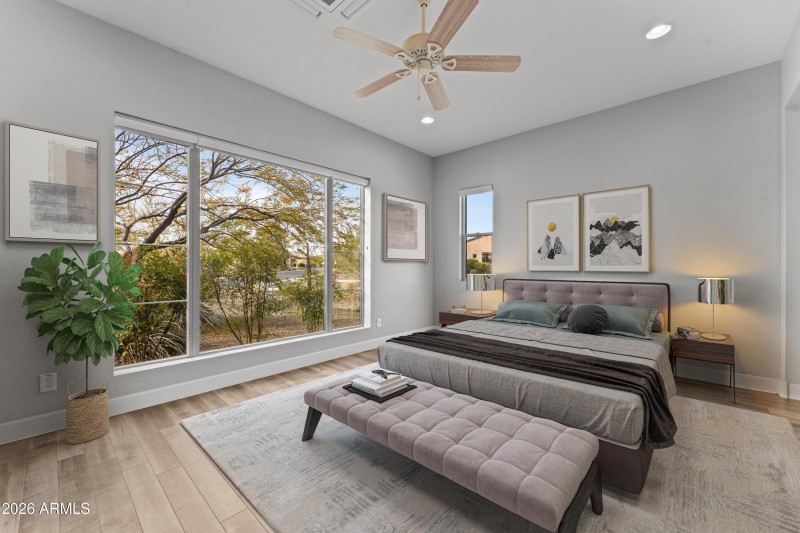 Virtually Staged Casita Bedroom