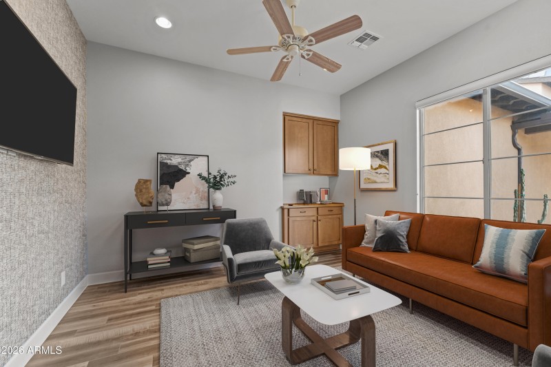 Virtually Staged Living Room