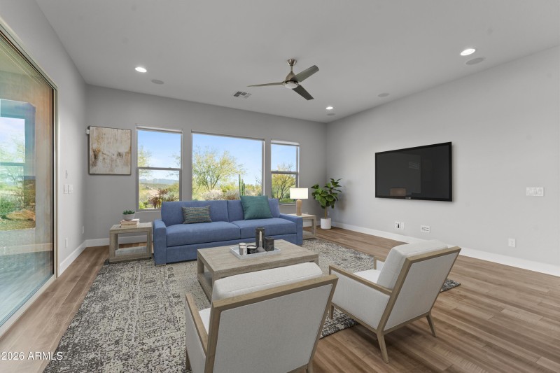 Virtually Staged Second Living Area