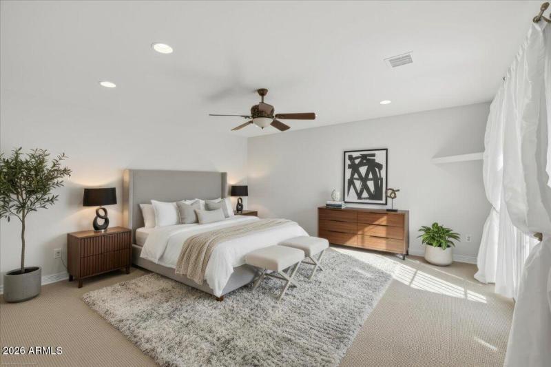 Virtually Staged Primary Suite