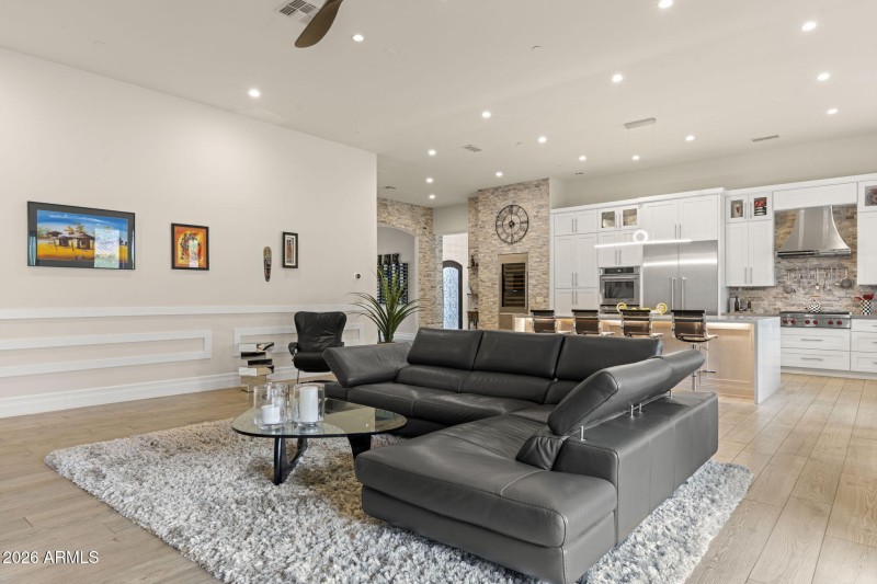 Open Concept View to Kitchen