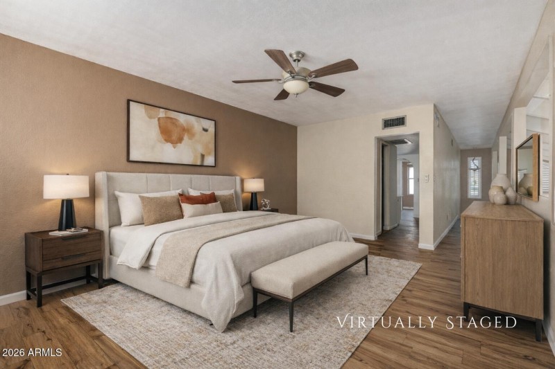 Owner's Bedroom - Virtually Staged