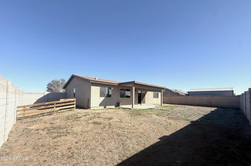 Back yard with fenced area