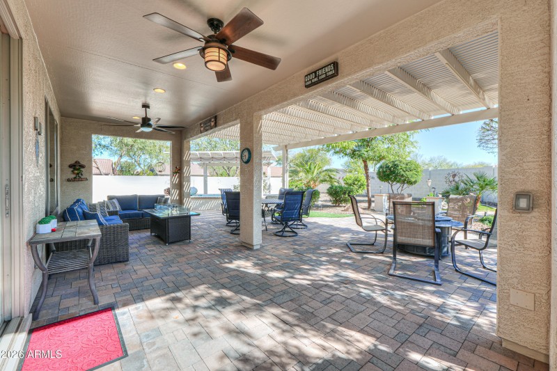 Extended paver patio