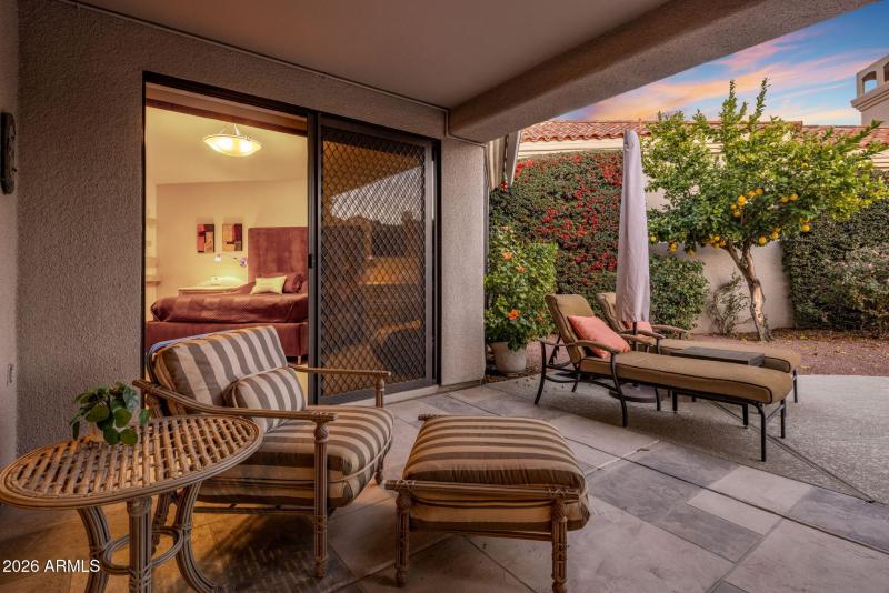 Patio lounging off primary bedroom