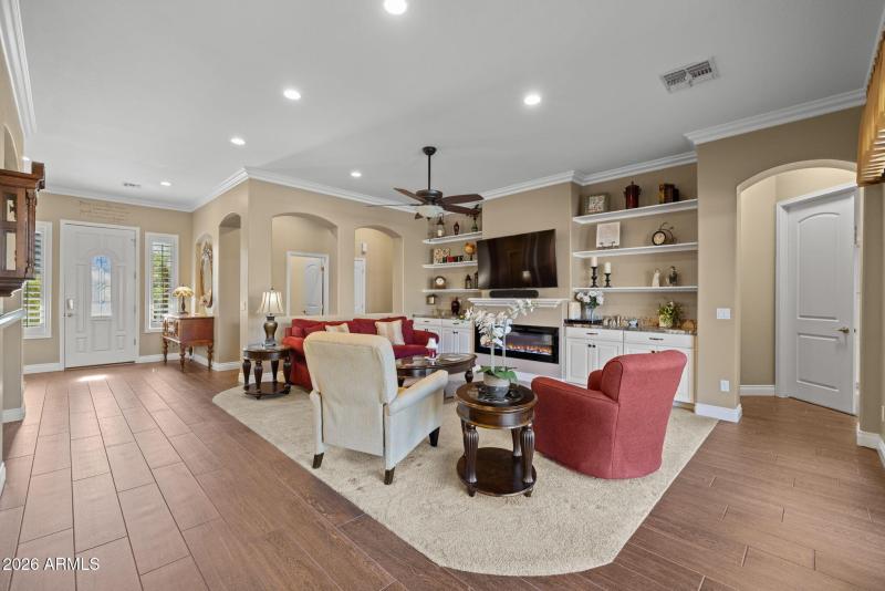 Wood Tile & Plush Carpet