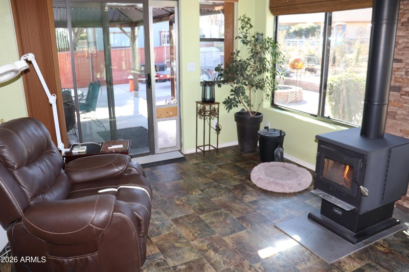 Arizona Room with Wood Stove 2