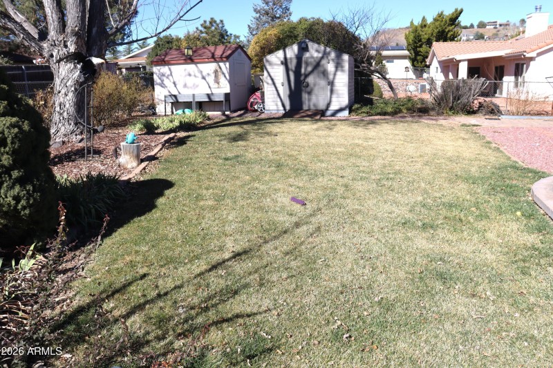 Backyard with Storage