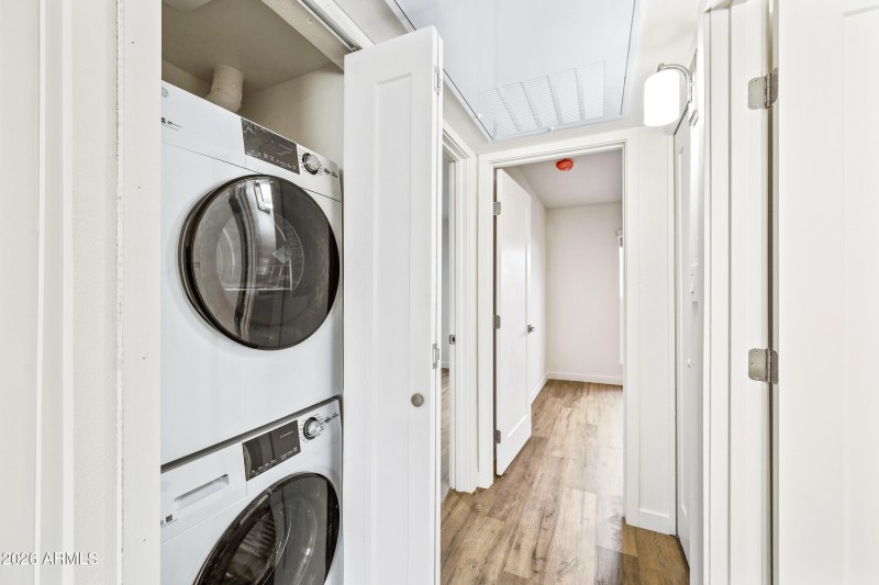 In Unit Stacked Washer/Dryer