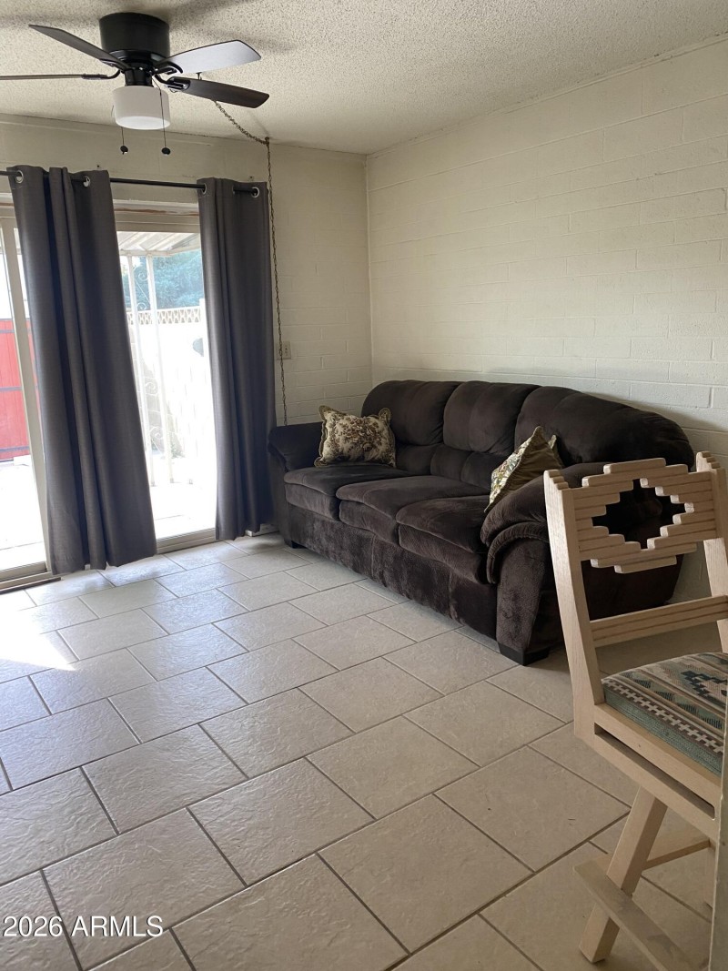 Living Room with patio