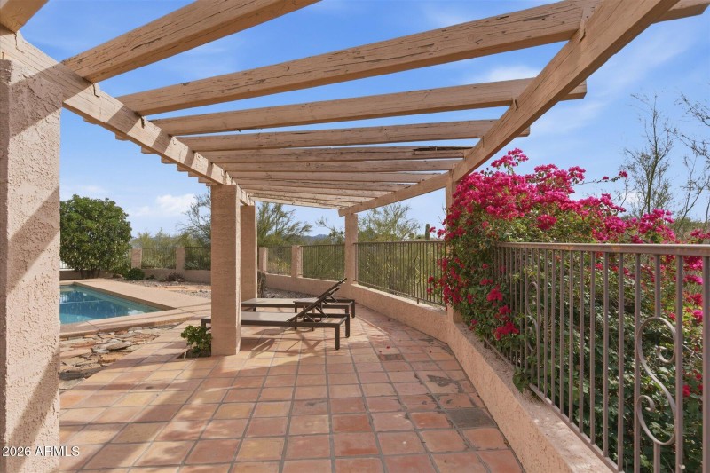 Shaded Poolside Patio