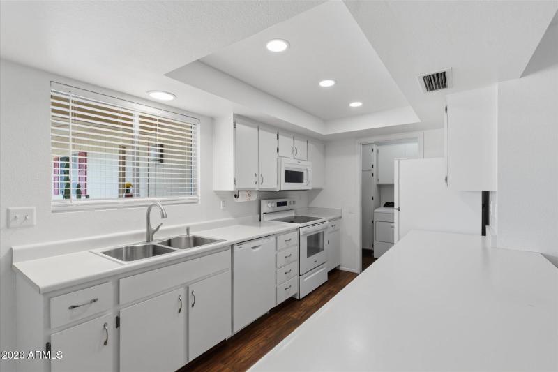Kitchen with White Appliances