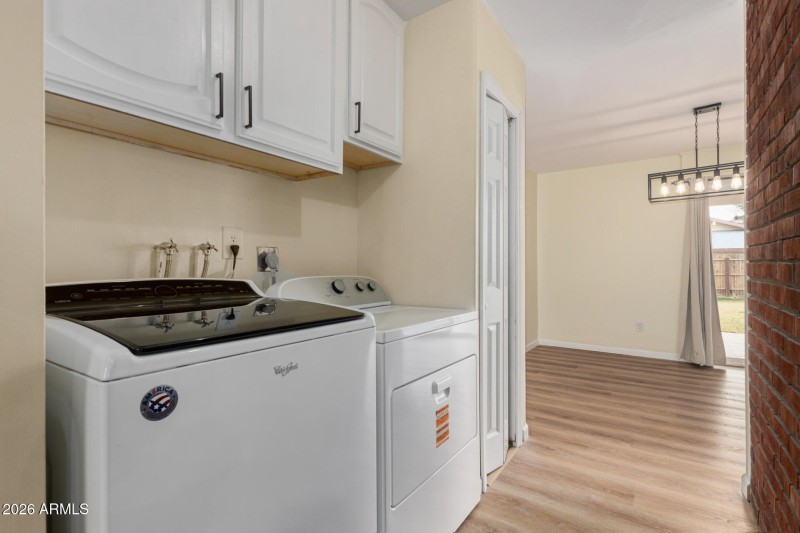 Inside laundry, washer & dryer included