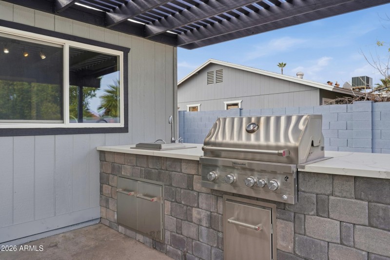 Rear of Home | Built In BBQ