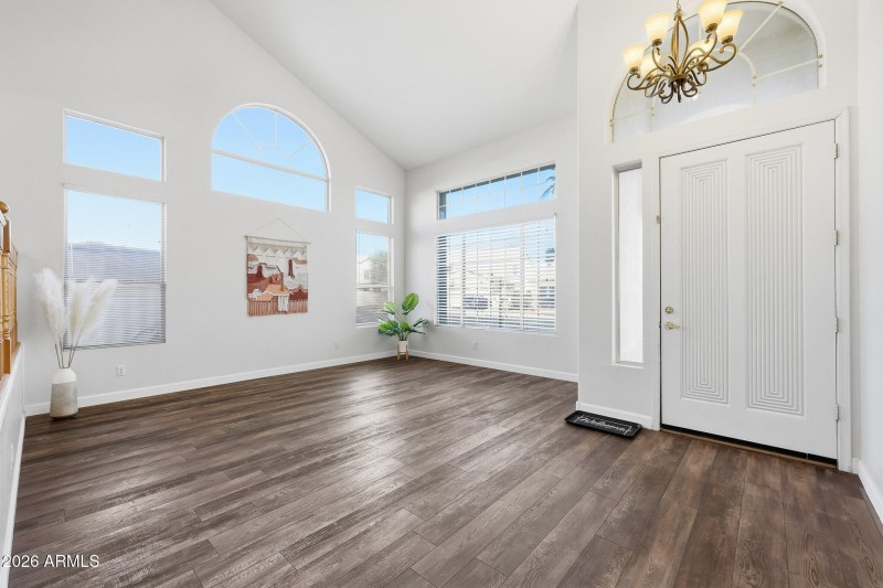 Front Room with Vaulted Ceilings