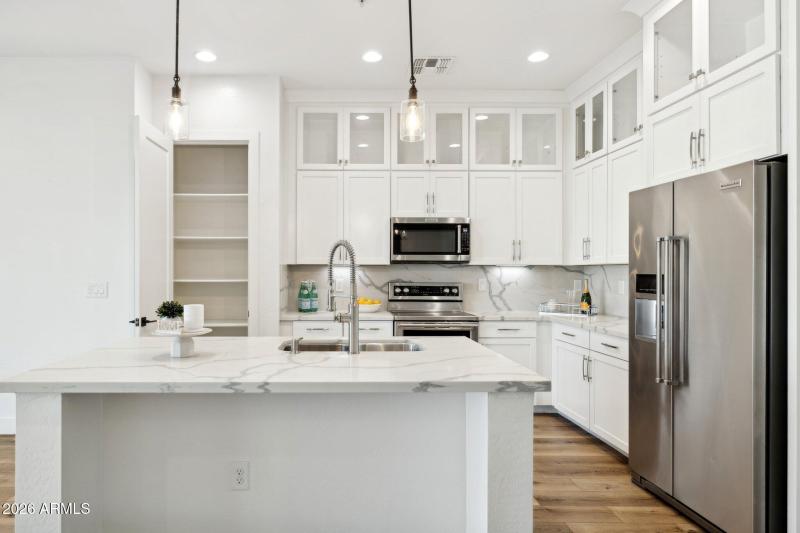 Kitchen with pantry closet