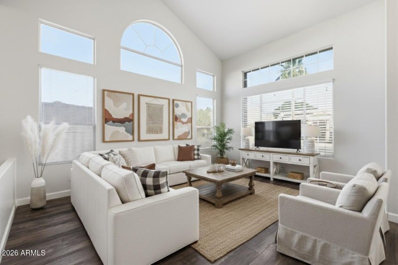 Virtually Staged Front Room