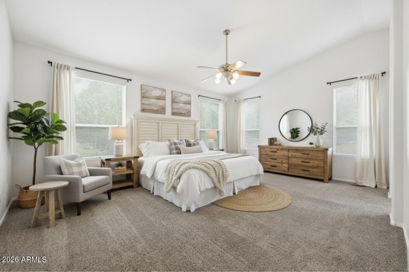 Virtually Staged Primary Bedroom