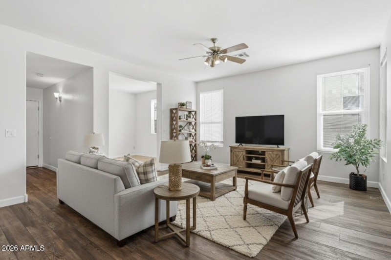 Virtually Staged Living Room