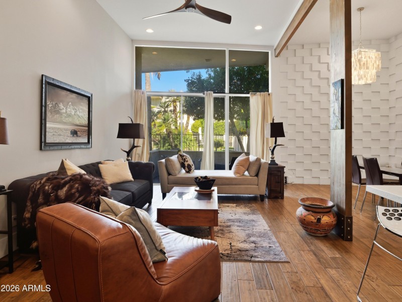 flooded with natural light